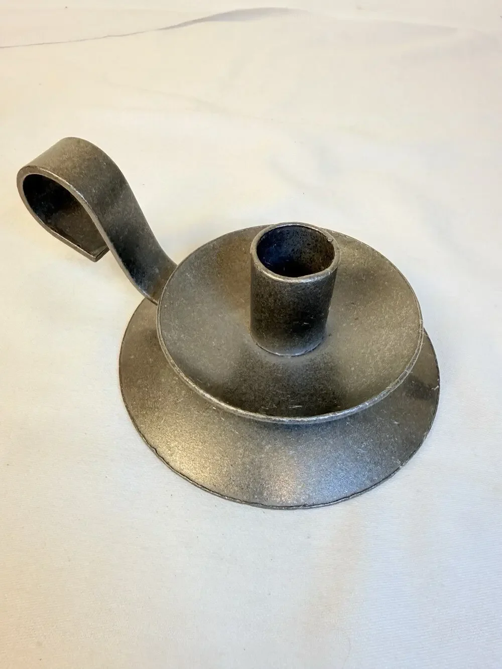 Vintage Hand Forged Iron Colonial Chamber Candle Holder